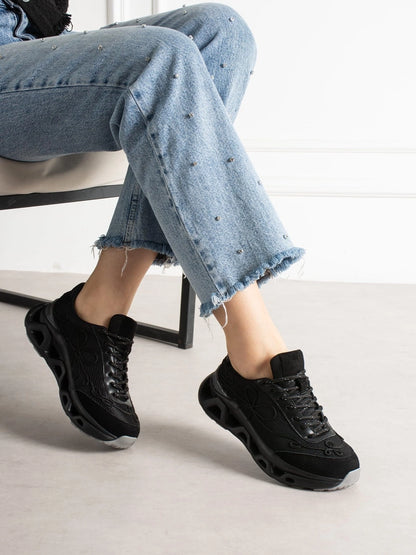 Lemoors Mia Fileli Yüzey Havalı Hafif Yumuşak Tabanlı Sneaker