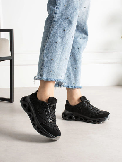 Lemoors Mia Fileli Yüzey Havalı Hafif Yumuşak Tabanlı Sneaker