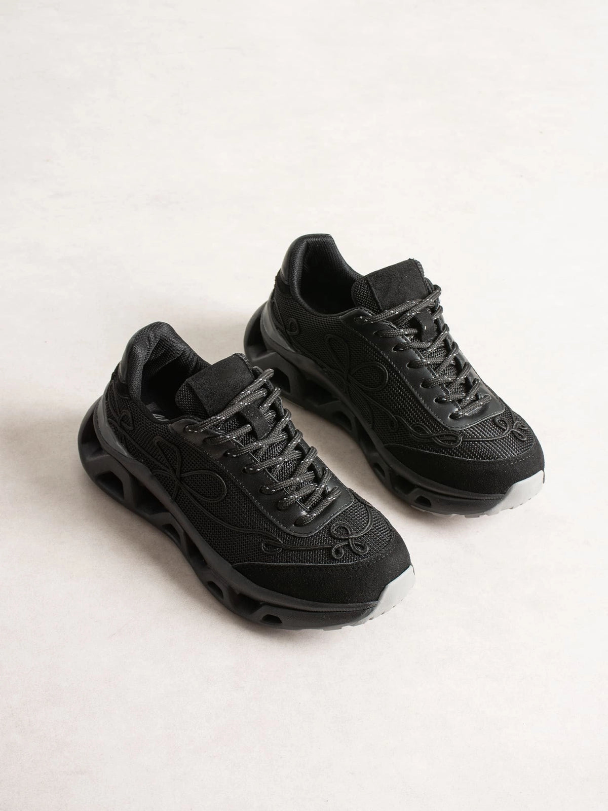 Lemoors Mia Fileli Yüzey Havalı Hafif Yumuşak Tabanlı Sneaker